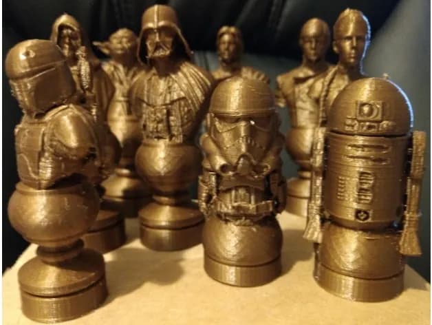 STL - Figuras de ajedrez de Star Wars render 2