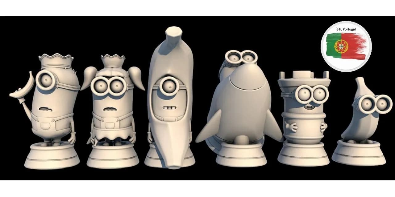 STL - Figuras de ajedrez Minions