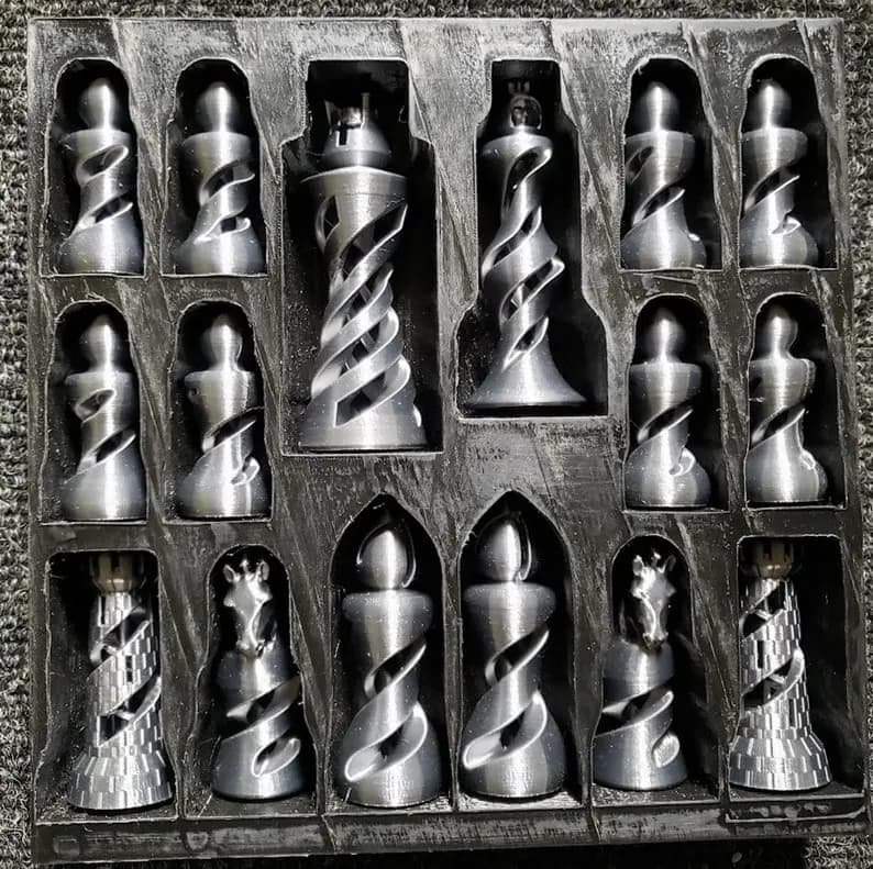 STL - Figuras de ajedrez orgánicas