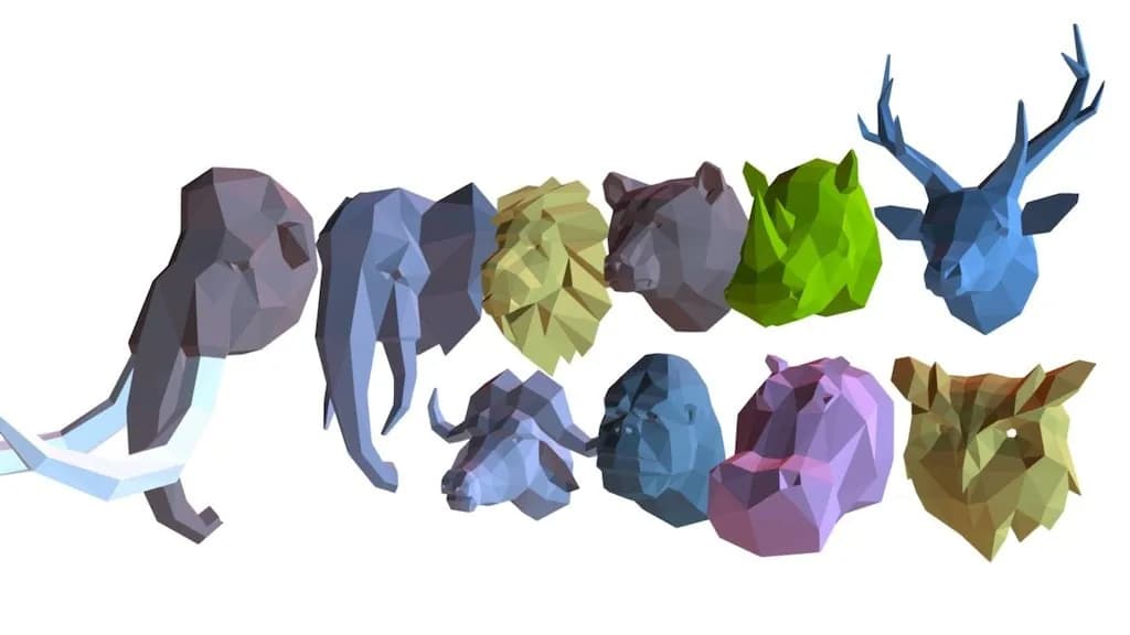 STL - Figuras de animales low poly
