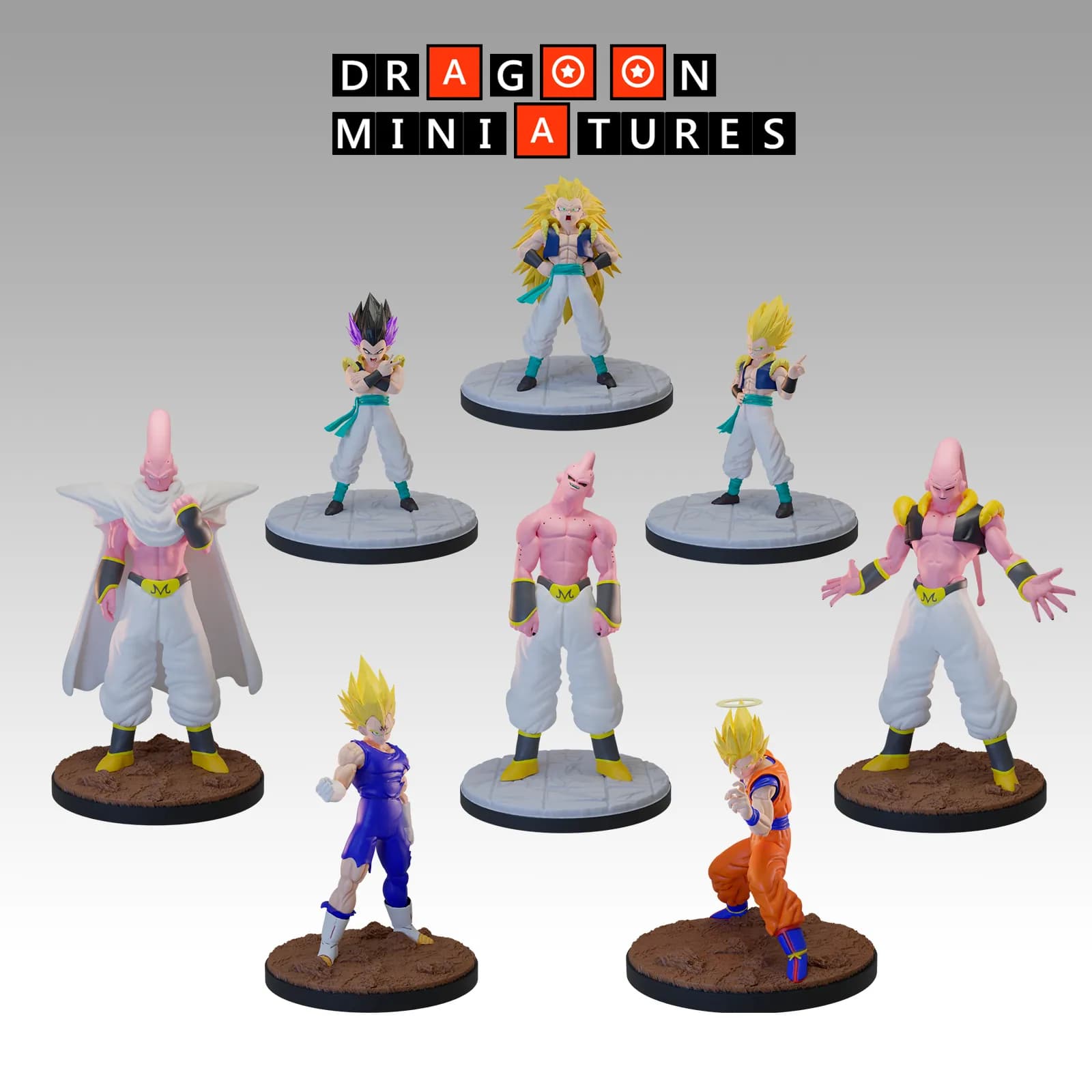 STL - Figuras de Dragon Ball Z render 3
