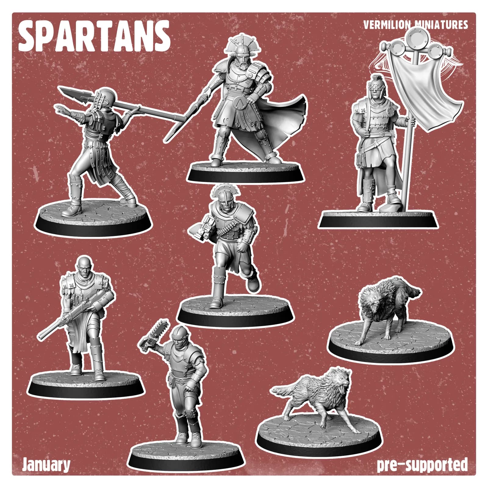 STL - Figuras de guerreros espartanos