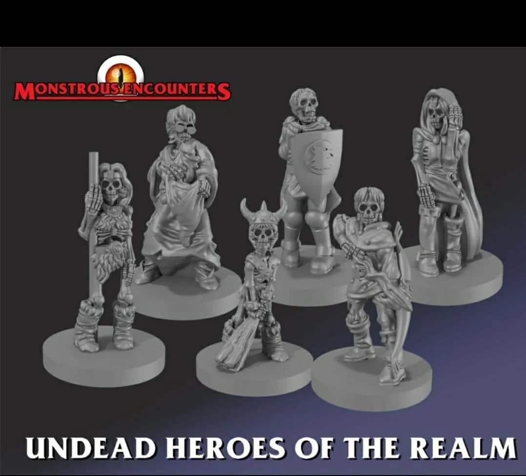 STL - Figuras de Héroes No Muertos render 2