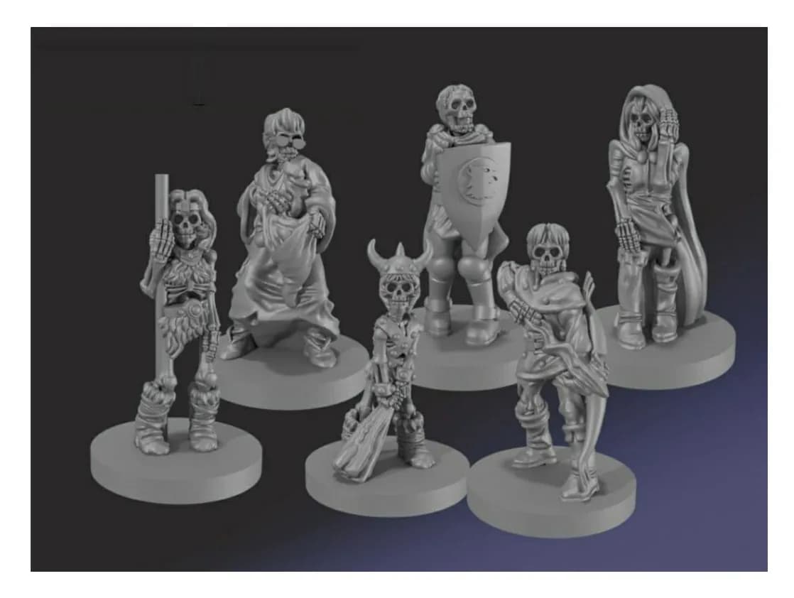 STL - Figuras de Héroes No Muertos render 3