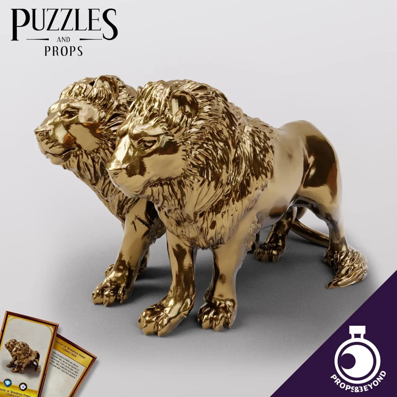 STL - Figuras de Leones Dorados