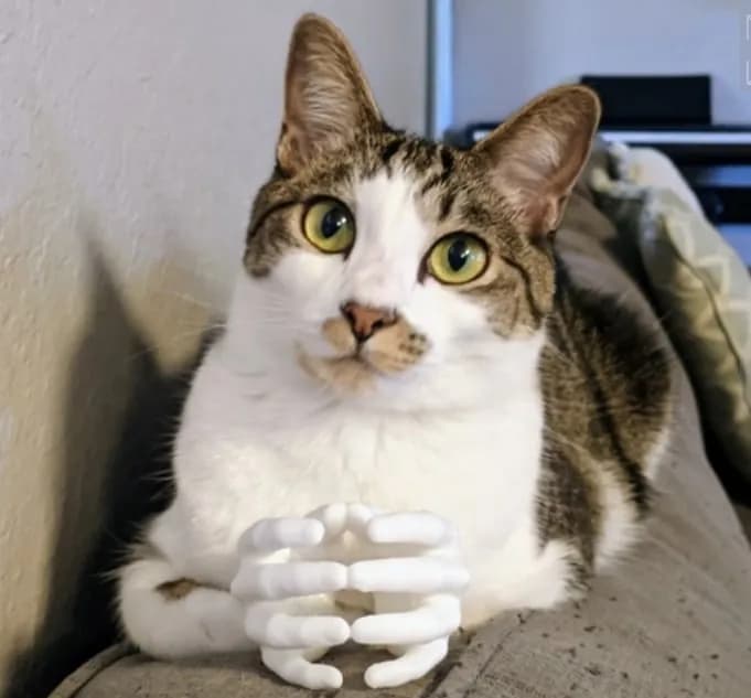 STL - Figuras de mano de gato