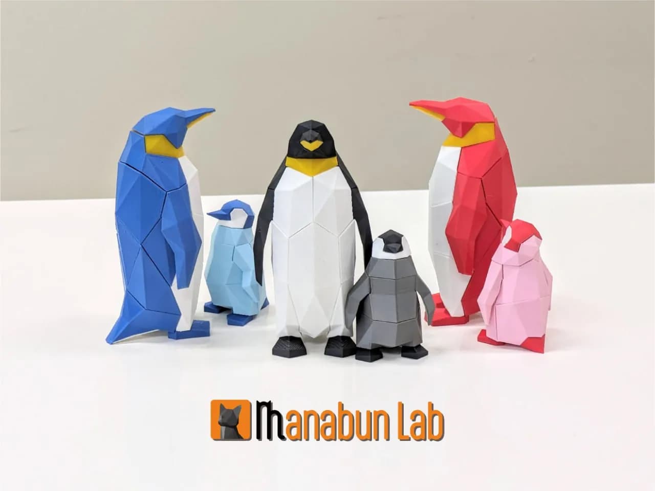 STL - Figuras de pingüinos low poly