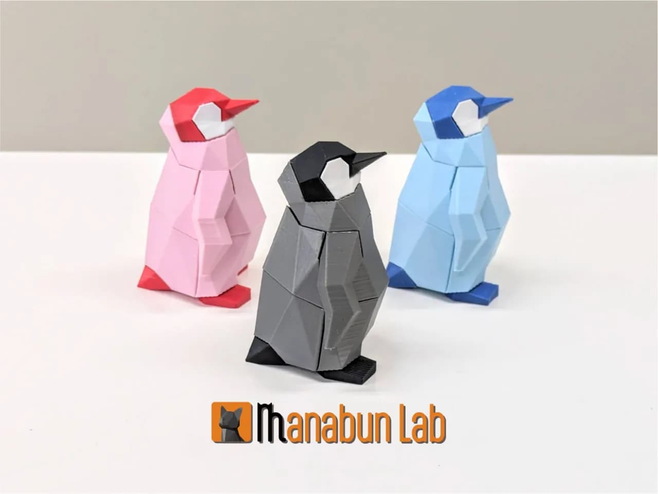 STL - Figuras de pingüinos low poly