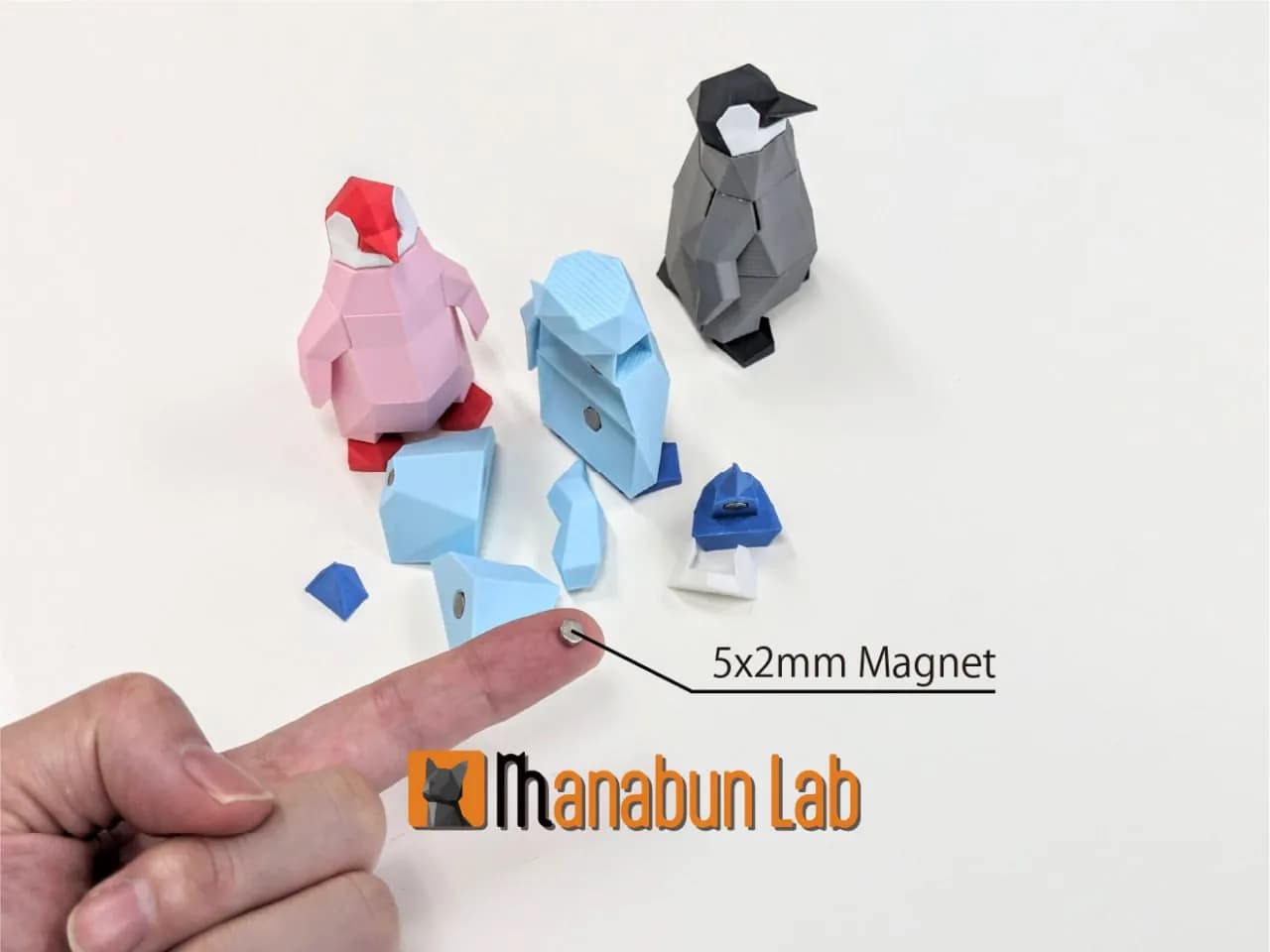 STL - Figuras de pingüinos low poly