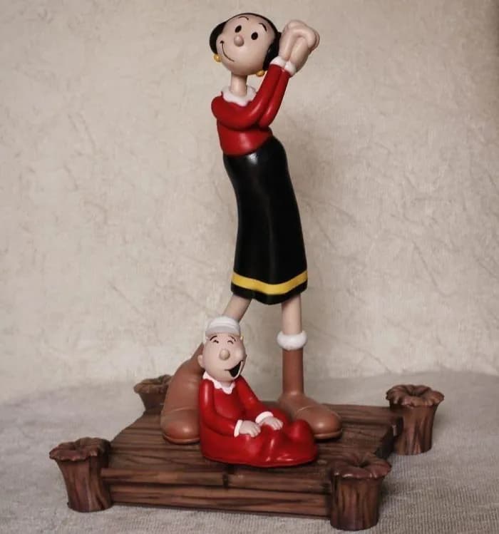 STL - Figuras de Popeye y Olivia Palito render 2