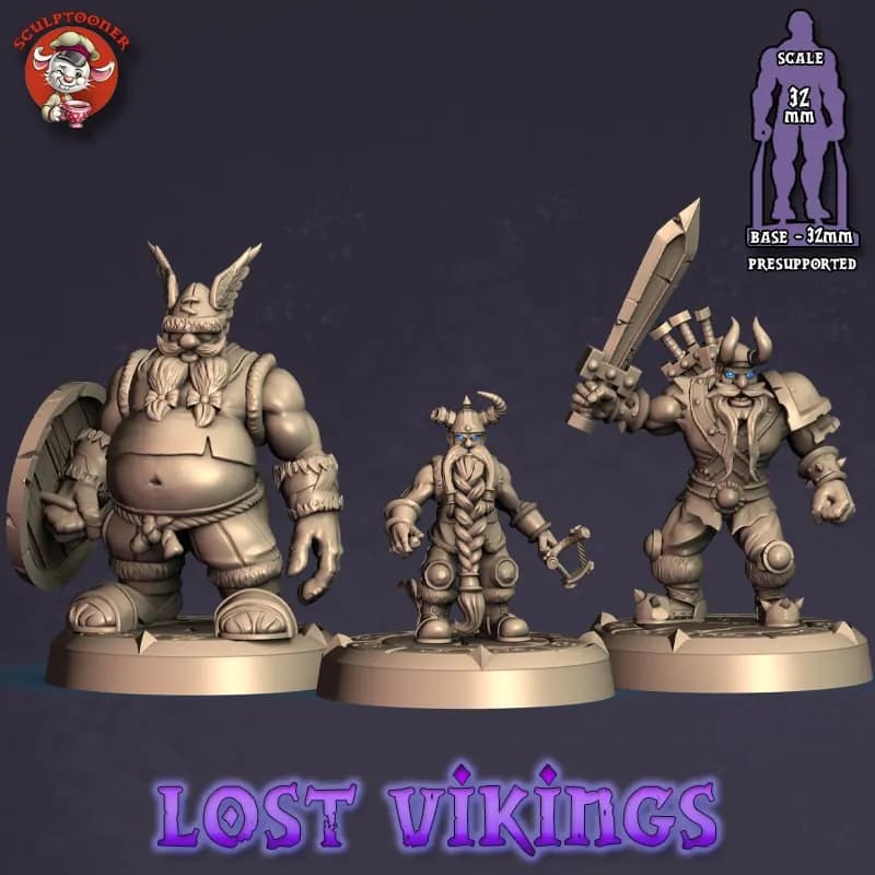 STL - Figuras de Vikingos Perdidos