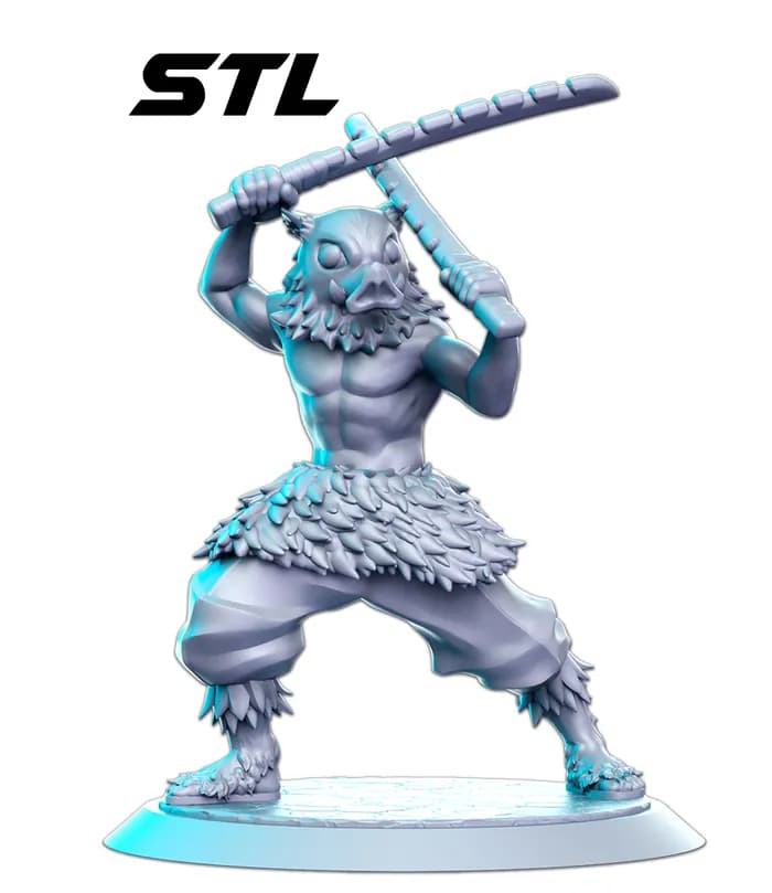 STL - Figuras Demon Slayer render 2