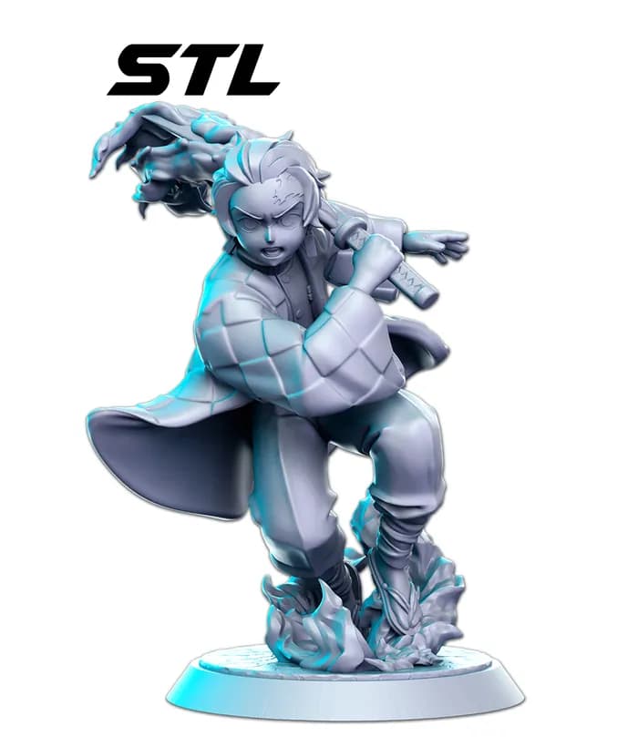 STL - Figuras Demon Slayer render 4