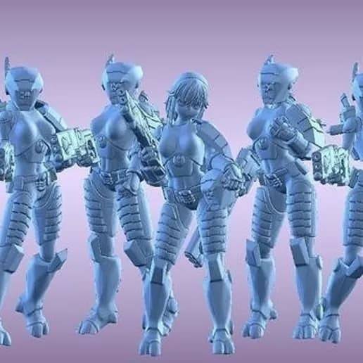 STL - Figuras Femeninas de Breacher Tau