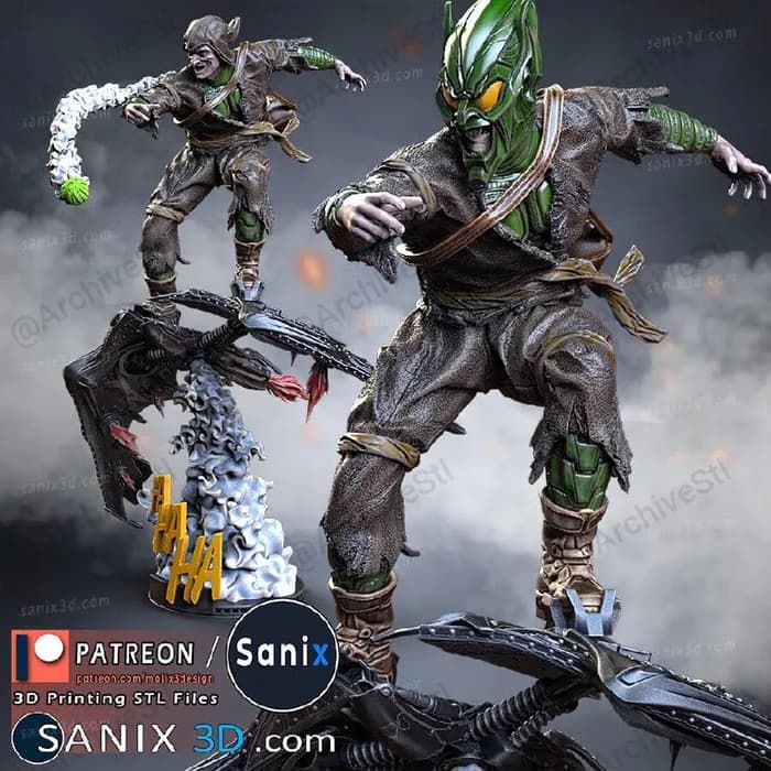 STL - Figuras Green Goblin estilo 3D