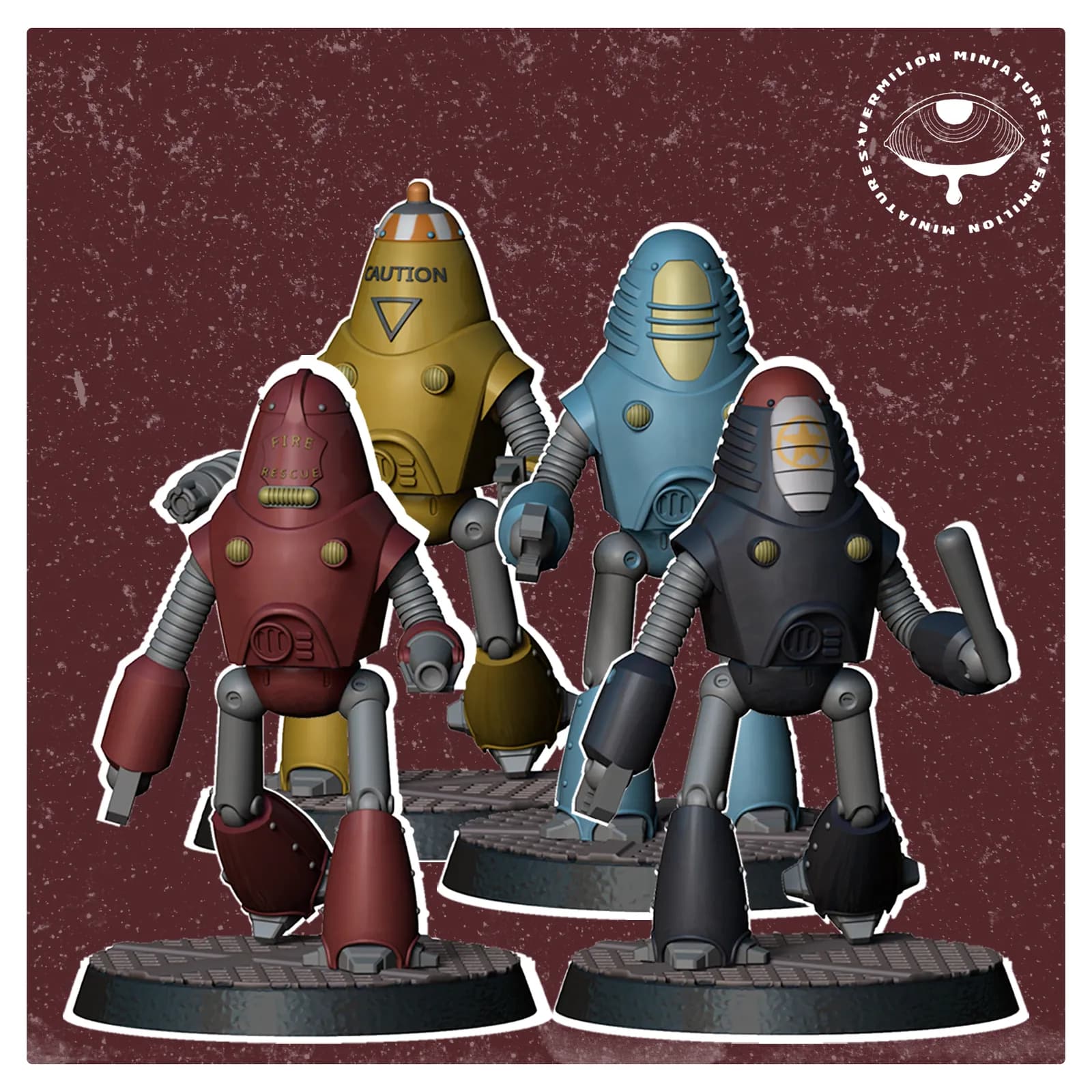 STL - Figuras robot estilo retro render 3