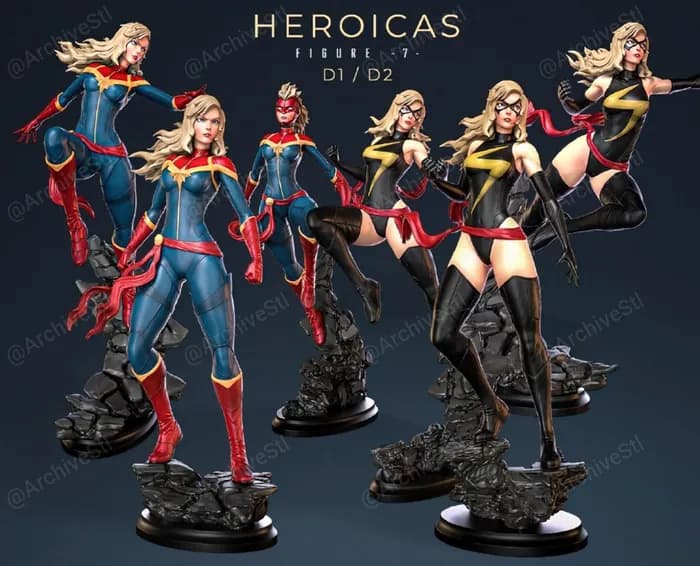 STL - figure 7 ms marvel stl