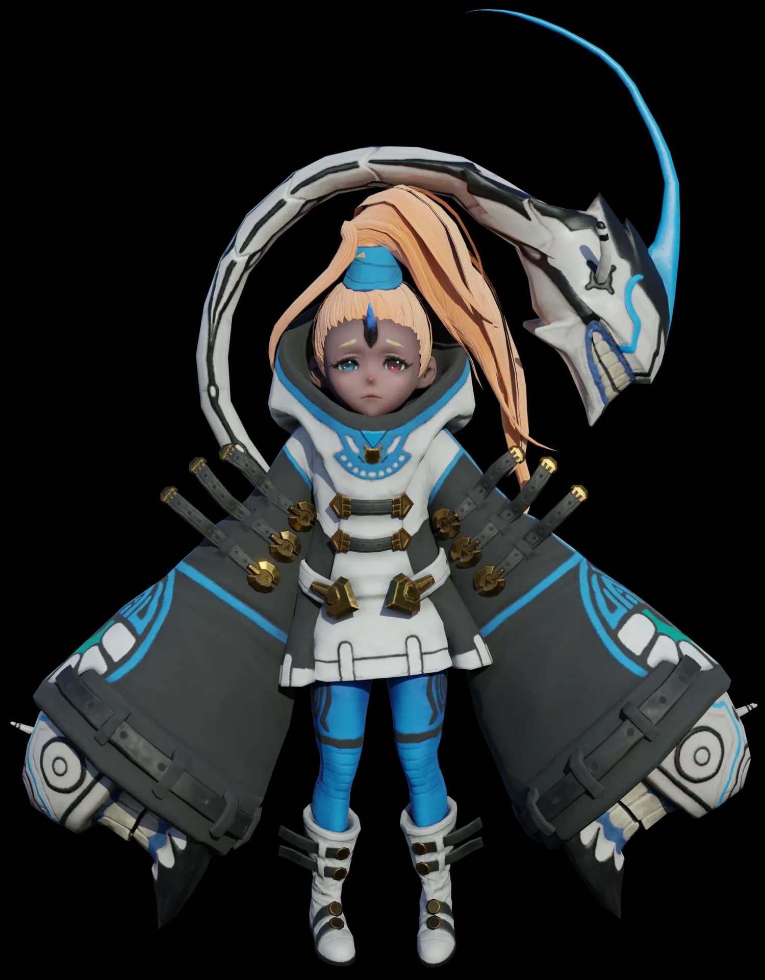 STL - Figurilla Beyond estilo anime render 2