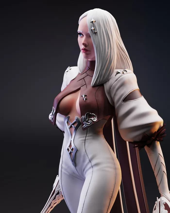 STL - Figurina de Jaina Proudmoore render 2