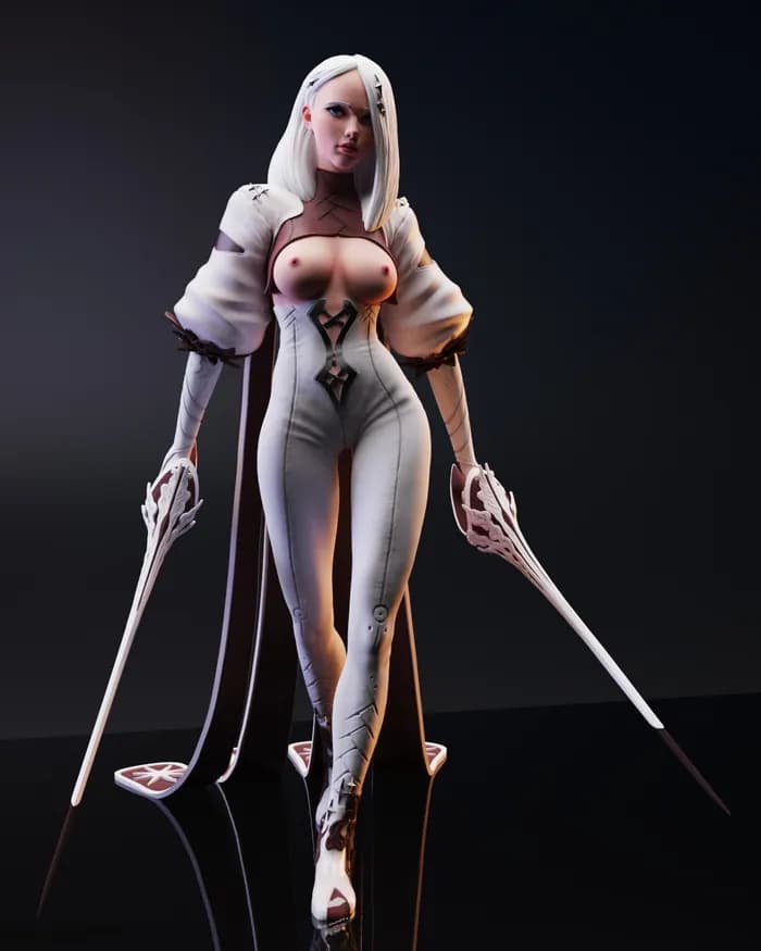 STL - Figurina de Jaina Proudmoore render 3