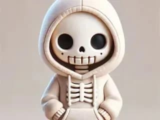 STL - Figurita de esqueleto con capucha