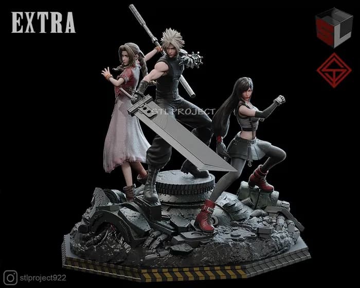 STL - final fantasy 7 diorama