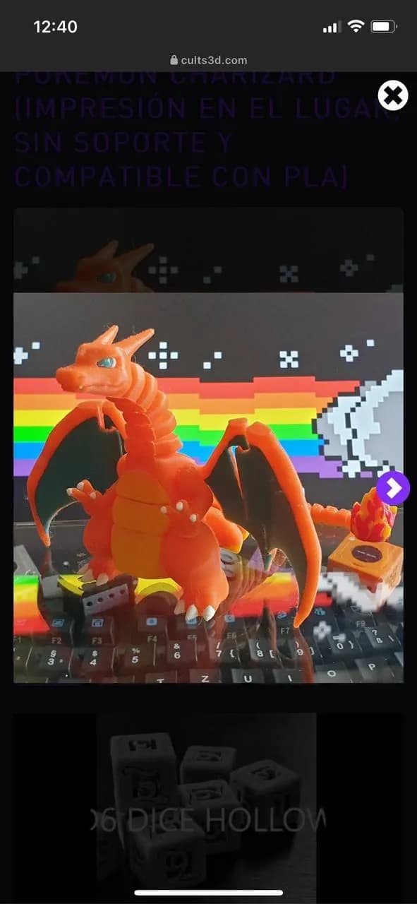 STL - flexi charizard v2
