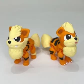 STL - flexi growlithe & arcanine