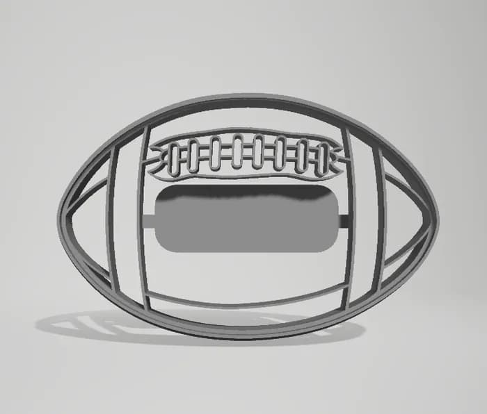 STL - football cookie cutter