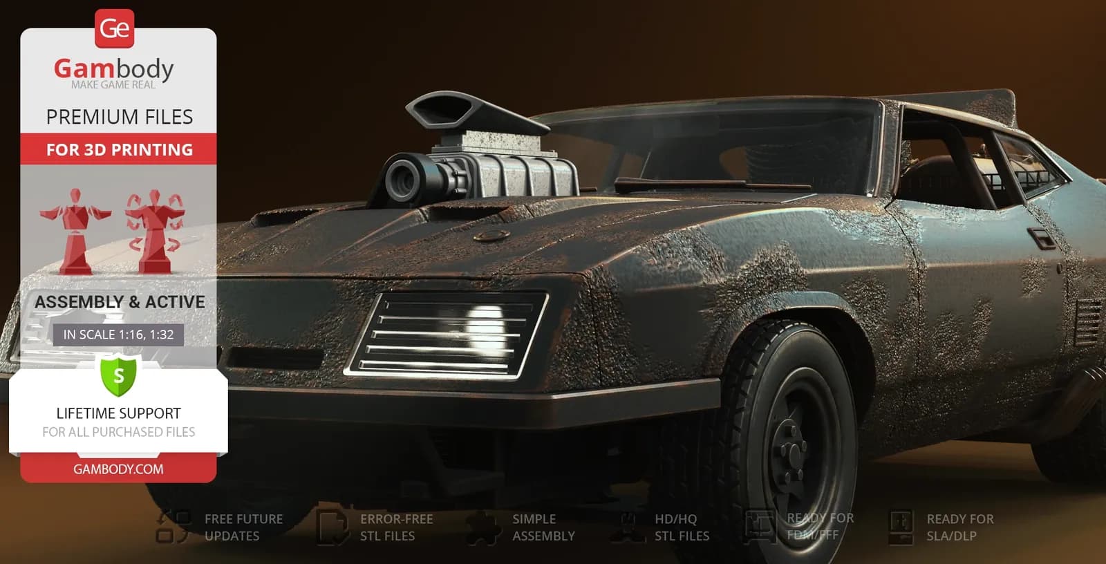STL - Ford Falcon XB Interceptor render 3