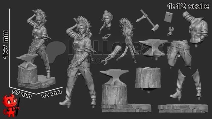 STL - Forjadora de guerra render 3