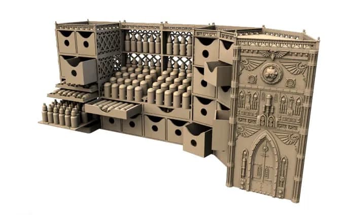 STL - Fortaleza de pintor modular render 2