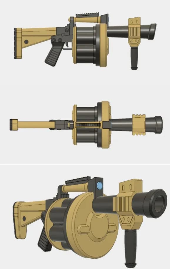 STL - fortnite grenade launcher