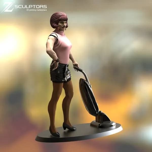 STL - Freddie Mercury aspiradora render 2