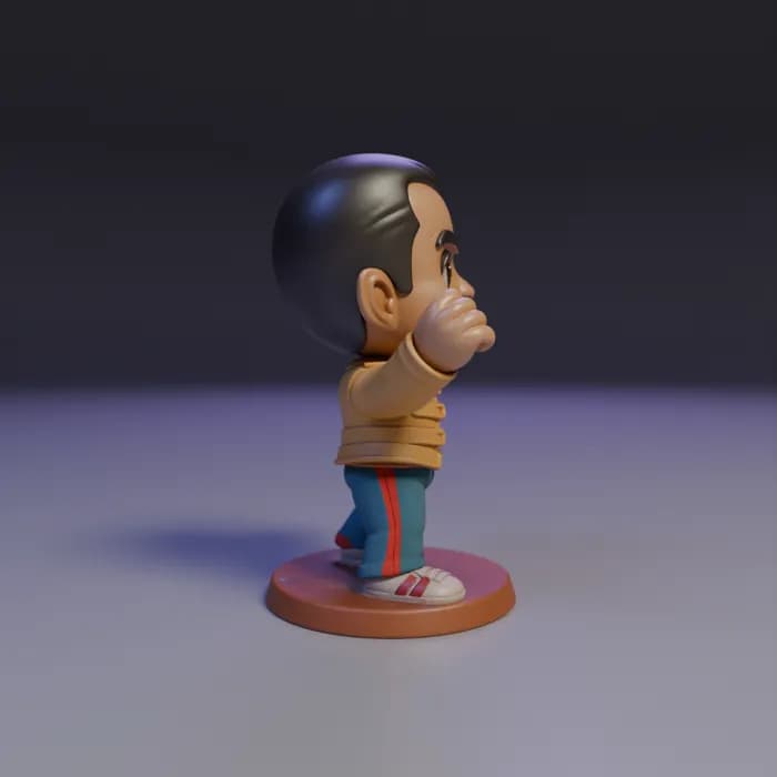 STL - Freddie Mercury Chibi render 2