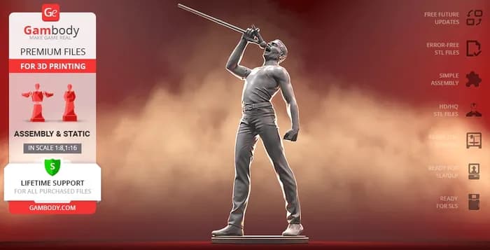 STL - freddie mercury gambody render 2