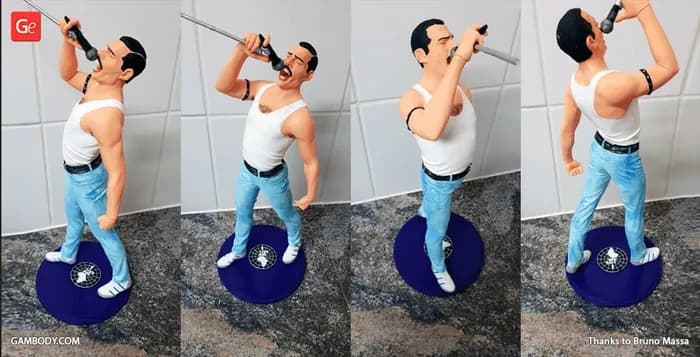 STL - freddie mercury gambody render 4