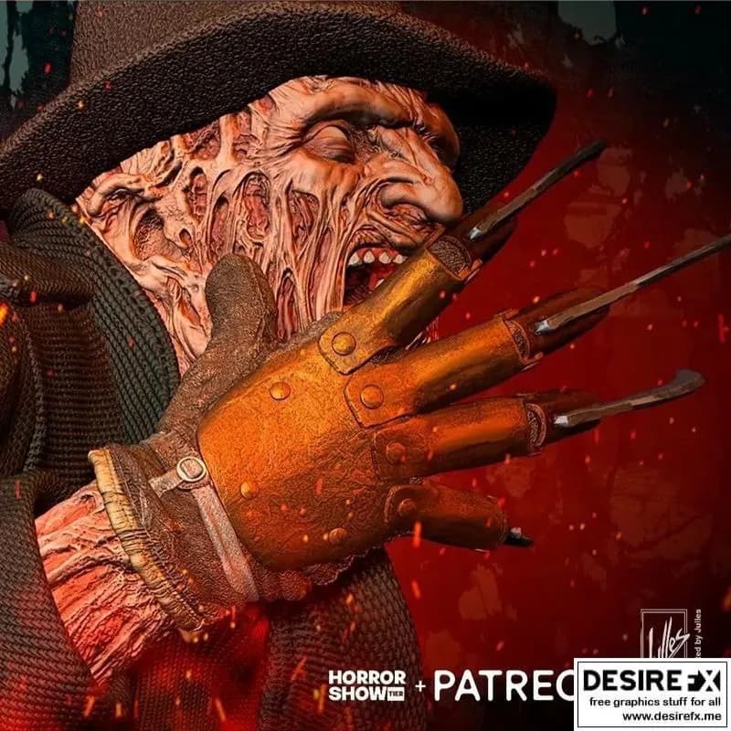STL - Freddy Krueger busto render 3