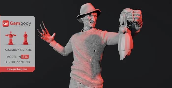 STL - freddy krueger gambody render 2