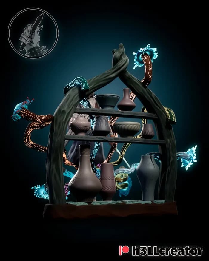 STL - Freya guerrera nórdica render 3