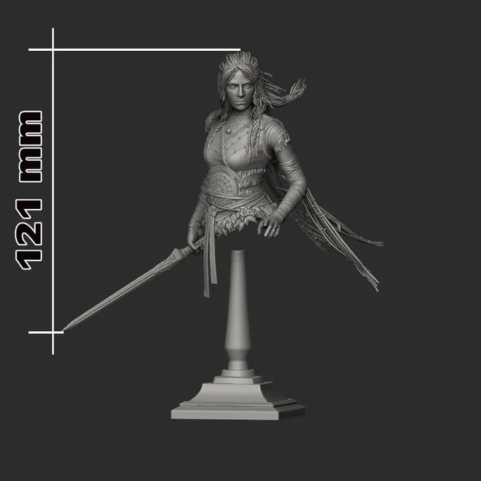 STL - Freya guerrera nórdica render 5