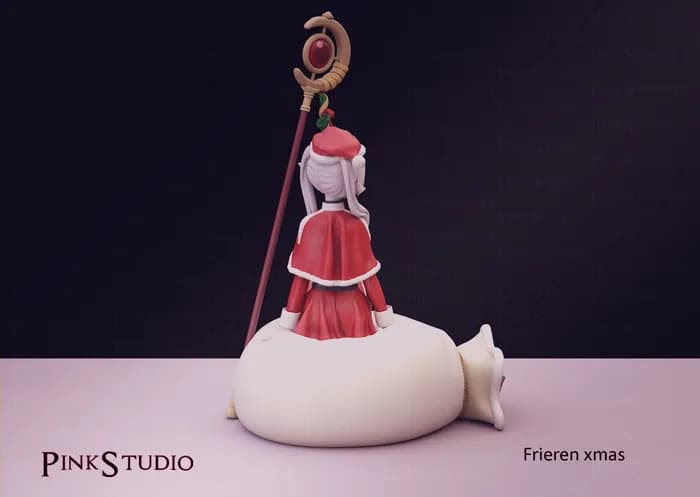 STL - frieren christmas pink render 3