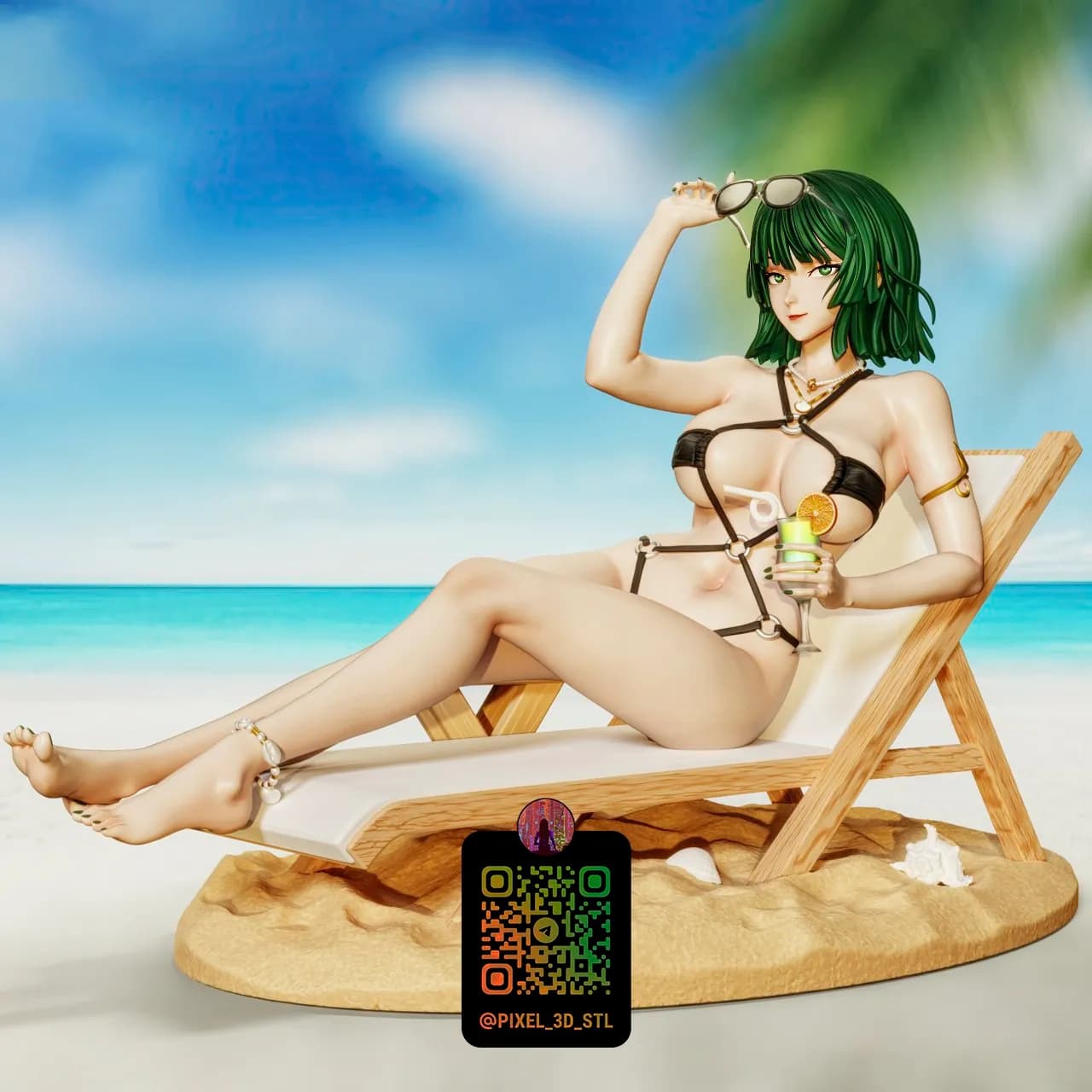 STL - Fubuki One Punch Man en la playa