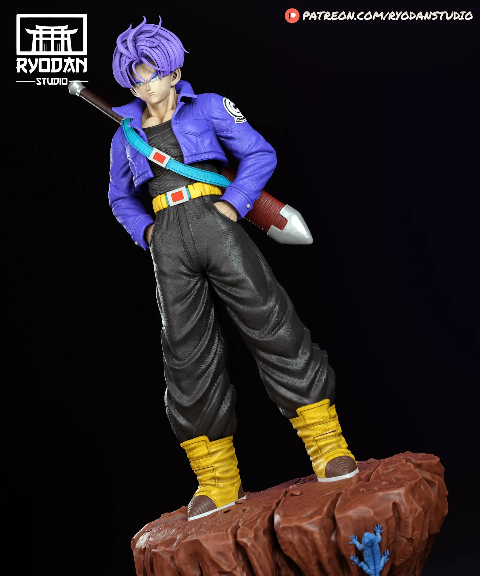 STL - Future Trunks Ryodan Studio render 2