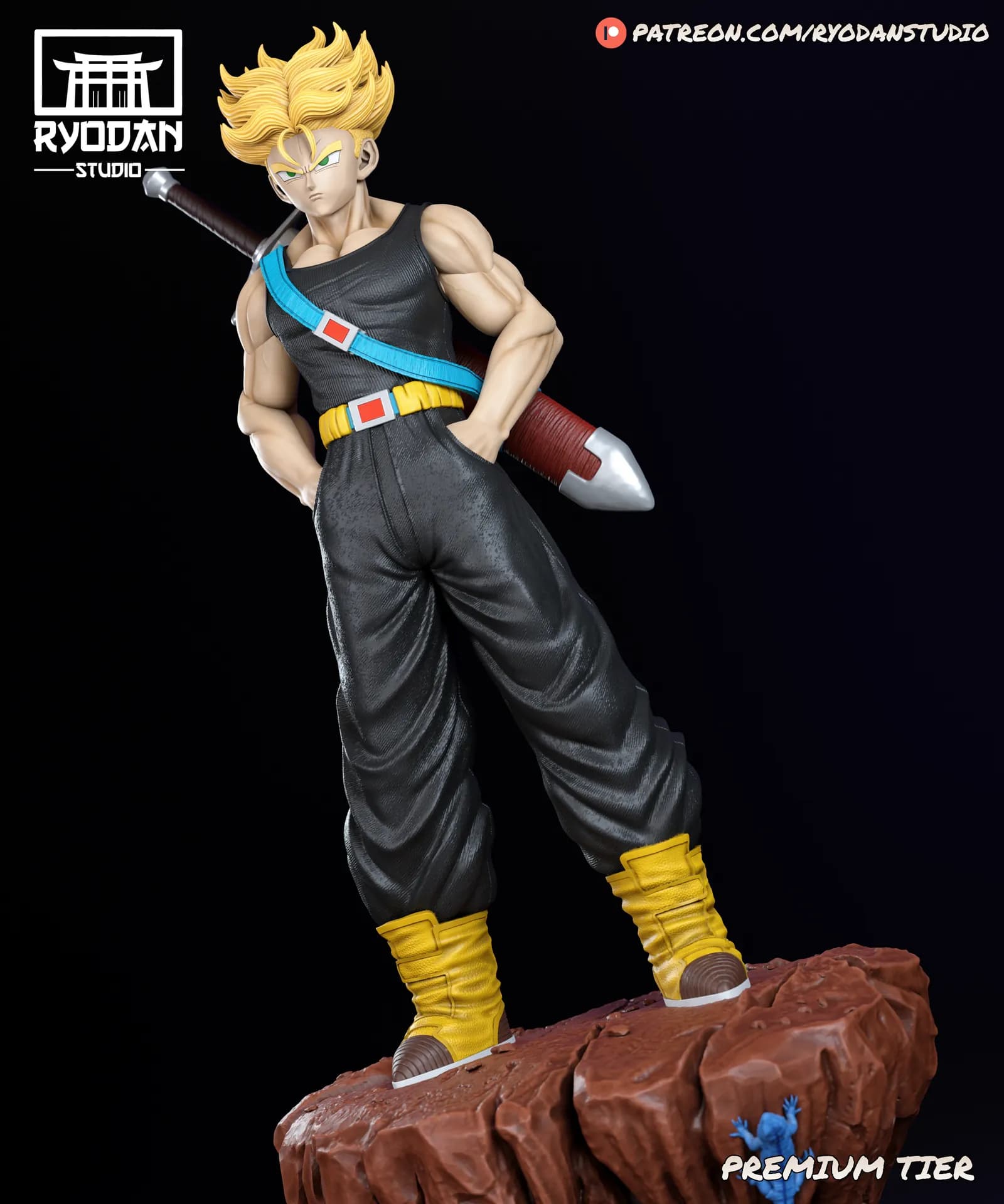 STL - Future Trunks Ryodan Studio render 5