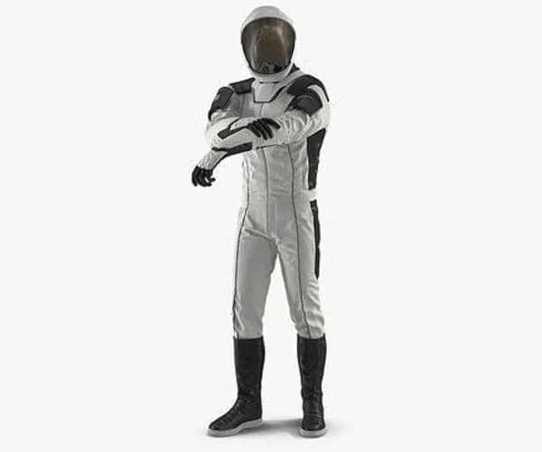 STL - futuristic space suit rigged