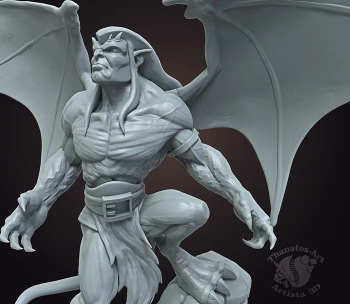 STL - Gárgola Goliath 2 render 2