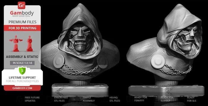 STL - gambody dr doom bust