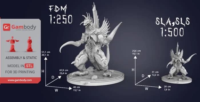 STL - gambody gigan millennium era render 3