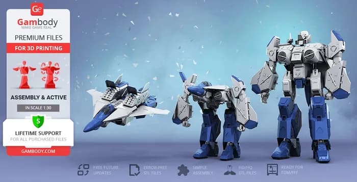 STL - gambody robotech vfa 6 alpha bay
